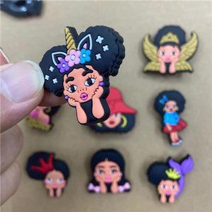 18 pcs Retro Girls Shoe Charms For Crocs